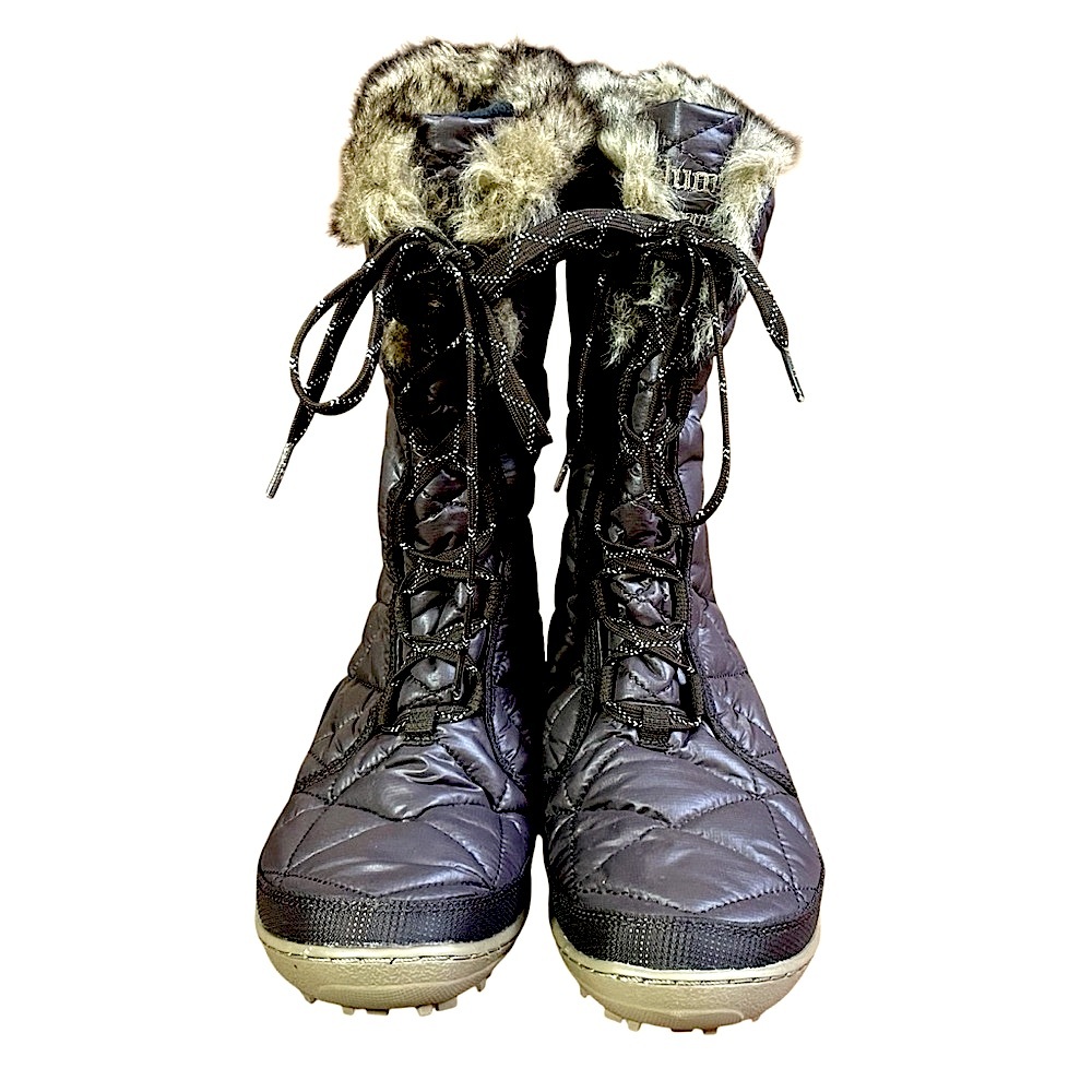 Columbia Ice Maiden‎ II Winter Snow Boots Black Quilted Faux Fur Women’s 8 - Picture 4 of 8